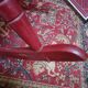 Vintage wooden rocking chair burgundy paint