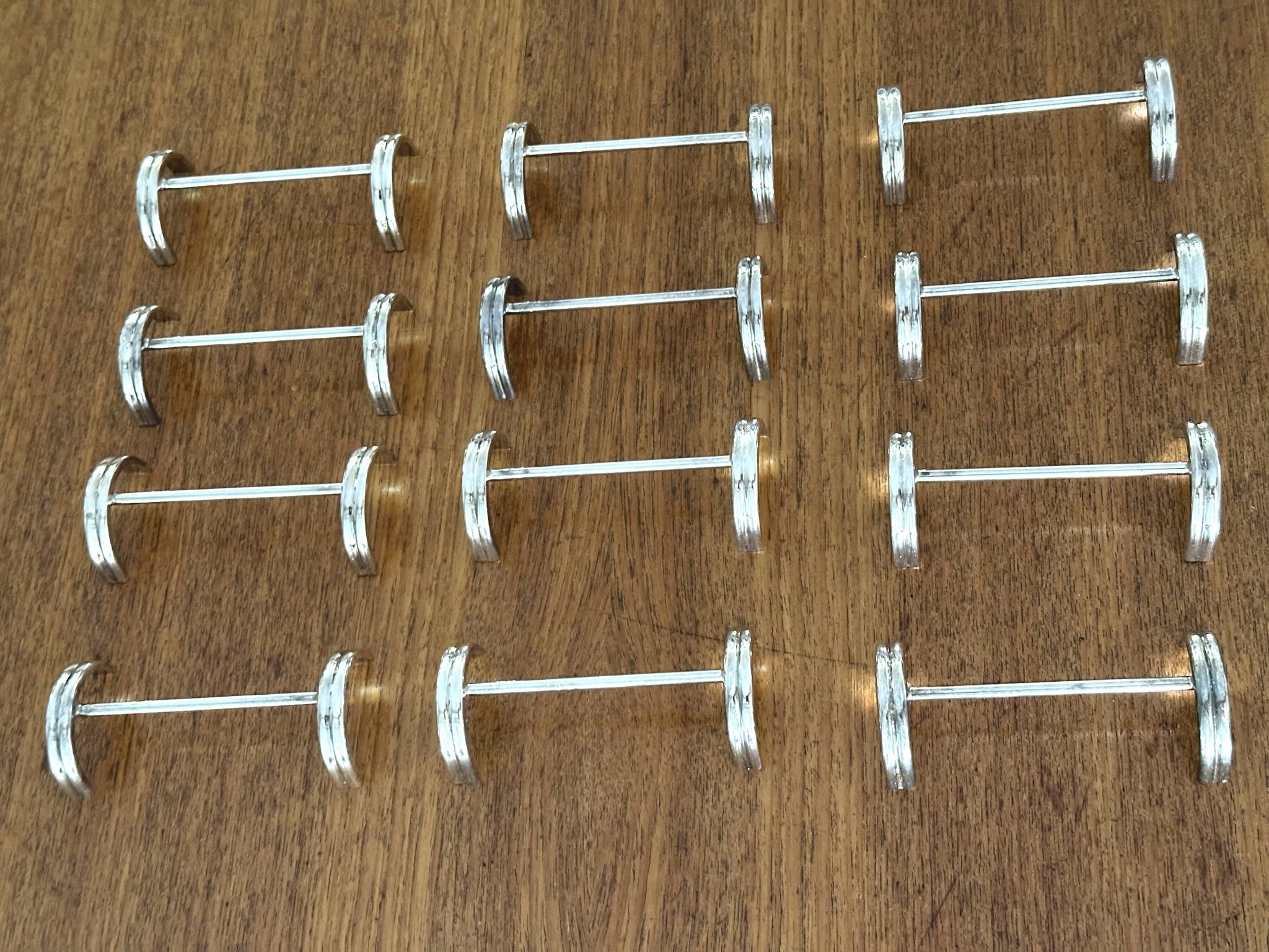 12 silver-plated knife rests Saint Hilaire Arceaux model in a box