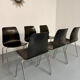 Set of 6 wooden and chrome chairs, Pagholz design from the 80s, vintage Pagwood.