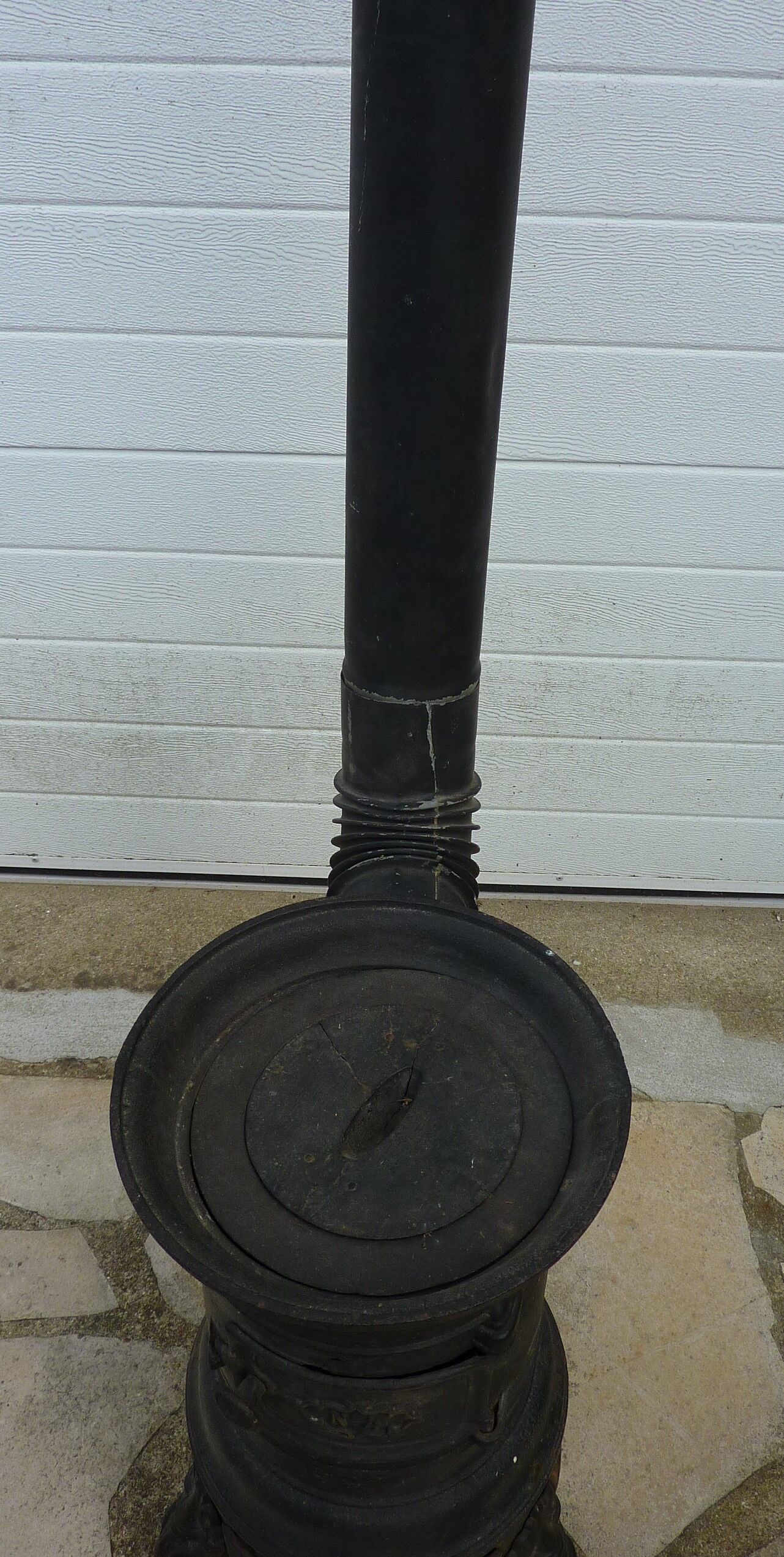 Old cast iron wood stove