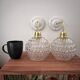 Appliques murales globes en verre