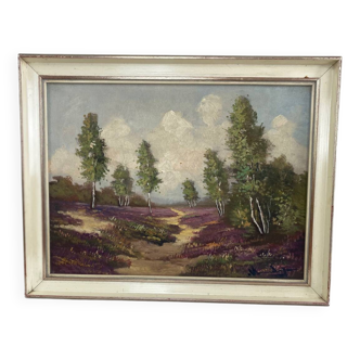 Tableau « chemin dans la bruyère »