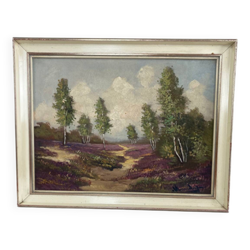 Tableau « chemin dans la bruyère »