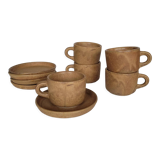 Lot 5 teacups and stoneware cups