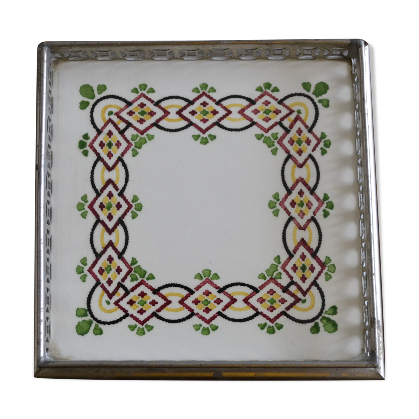 Numbered art deco table mat