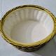 Sarreguemines Majolica slip lidded basket