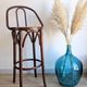 Bistro bar chair in curved wood and cane in Thonet style