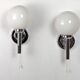 Pair of chrome wall lights