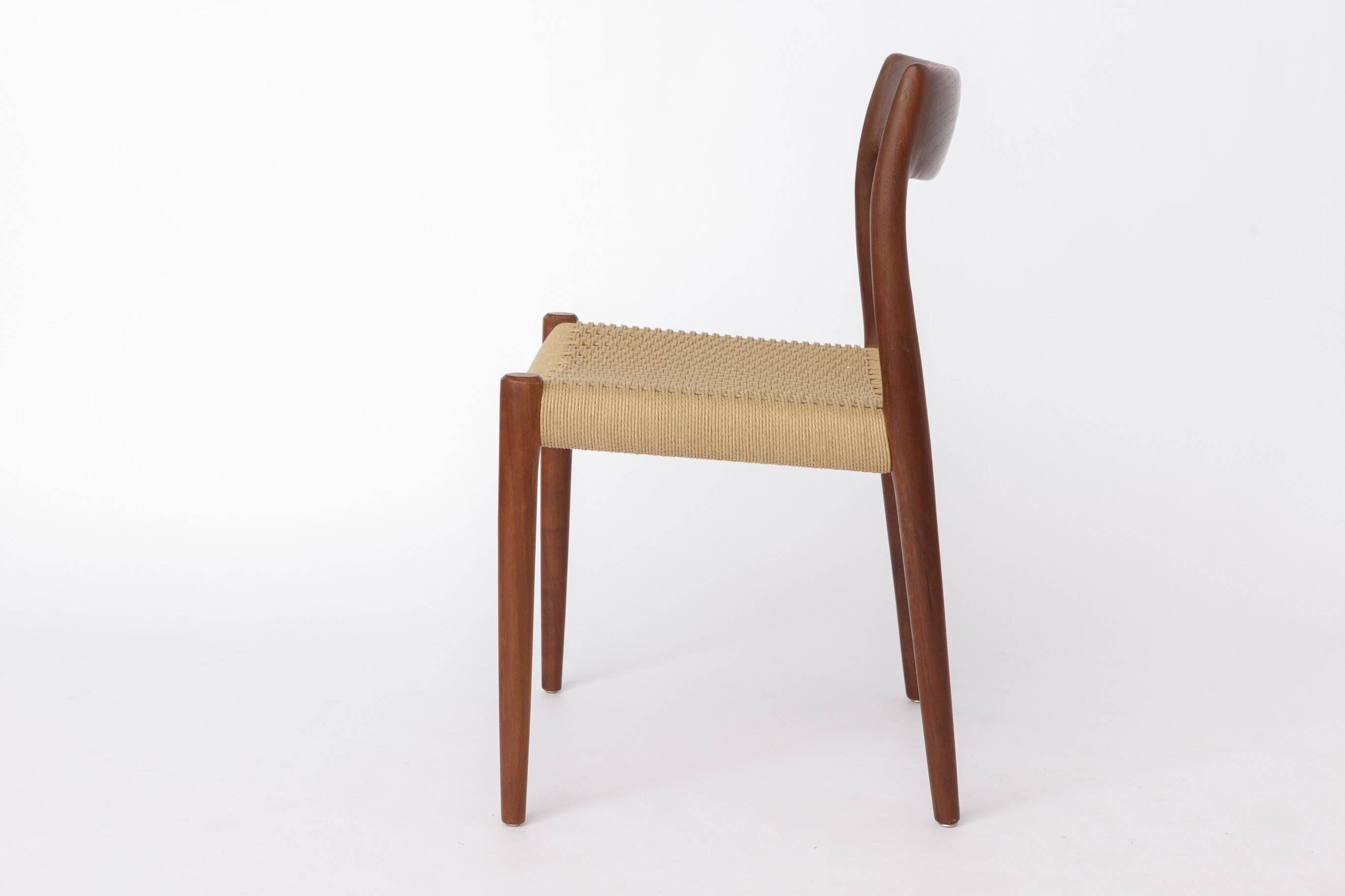 Niels Otto Møller Model 77 Chair – 1960s Teak & Danish Cord