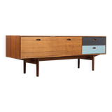 Low sideboard in walnut, Scandinavian, 176cm