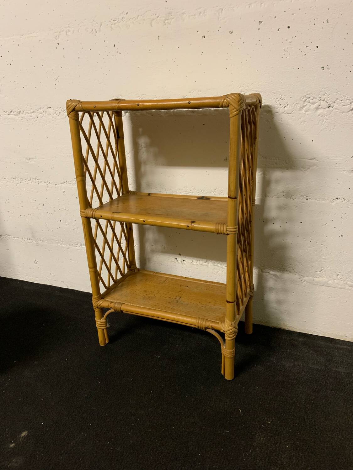 Rattan bookcase shelf