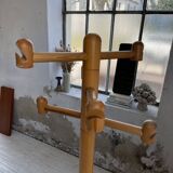 80s pine coat rack