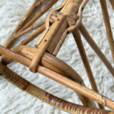 Vintage rattan magazine holder