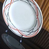 Old plate with geometric pattern Lunéville France