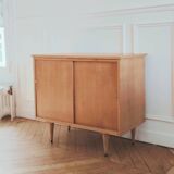 Vinyl cabinet / Renovated low modernist sideboard, 1960s-70s