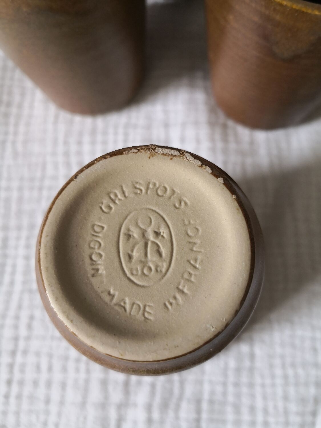 Set of 6 Digoin stoneware cups