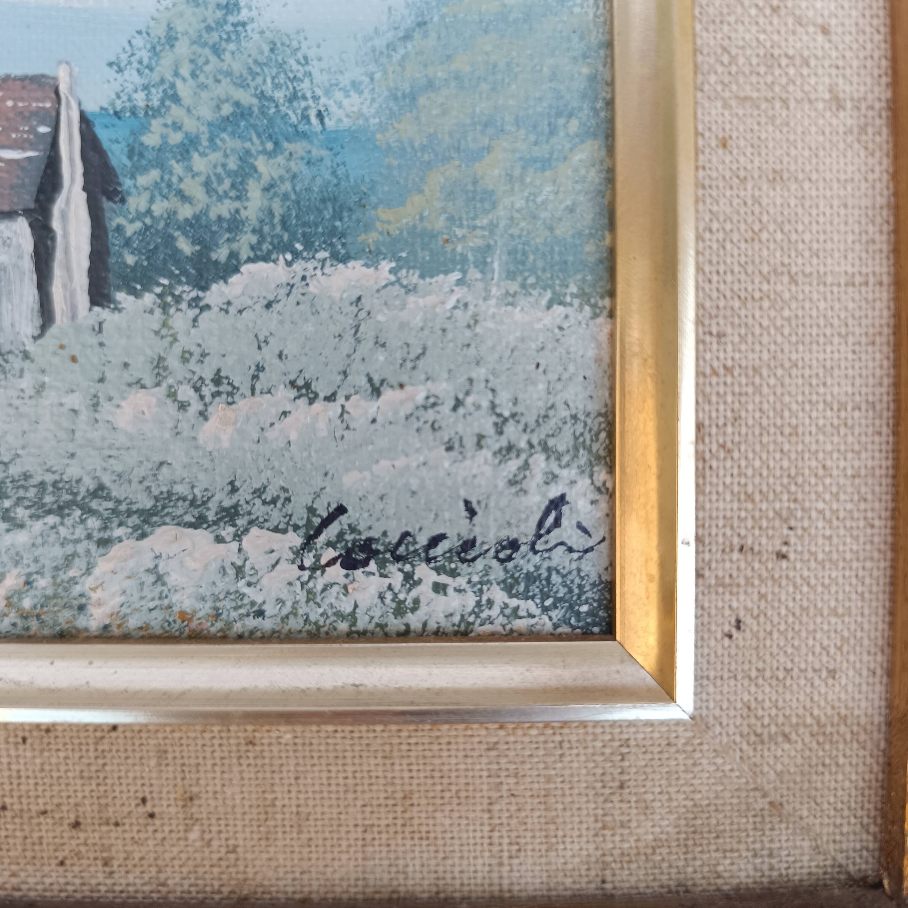 Small old painting signed