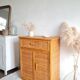 Buffet rotin vintage circa années 70