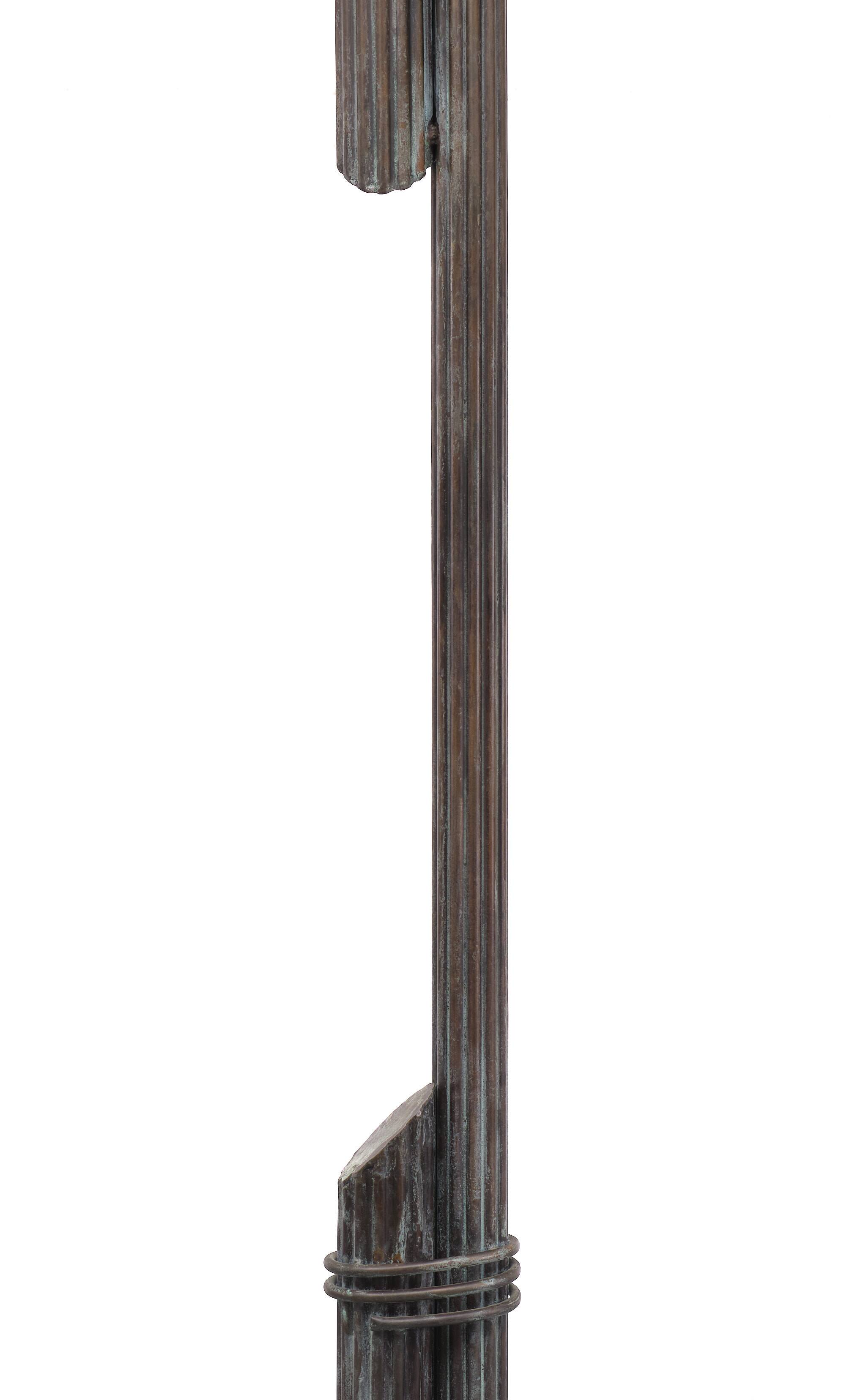 Greek revival bronze floor lamp, 1980s, italy