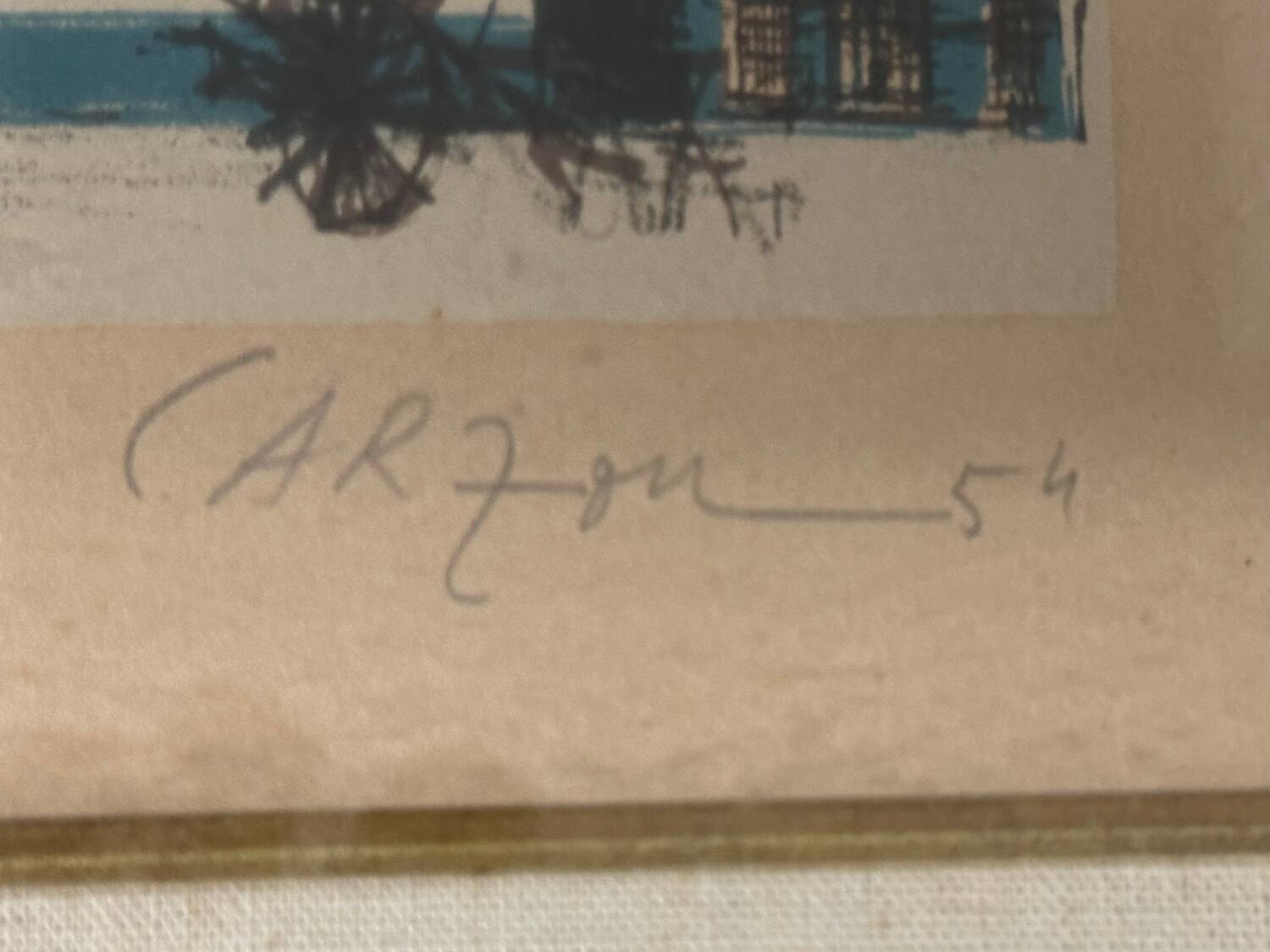 Jean Carzou (1907-2000), view of a port - litho artist's proof signed 1954