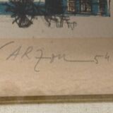 Jean Carzou (1907-2000), view of a port - litho artist's proof signed 1954