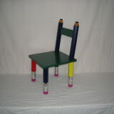 Children's pencil chair from the 80s