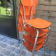 4 chaises formica orange