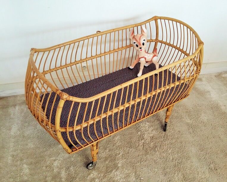Berceau Bebe Rotin Vintage Selency