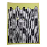 Screenprint signed after Maurice Tirmarche, Optical work of art "Op Art in yellow", 50 x 65 cm