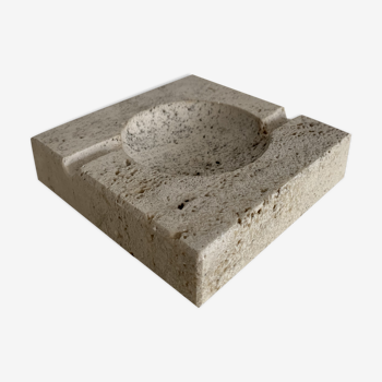 Square ashtray rough stone