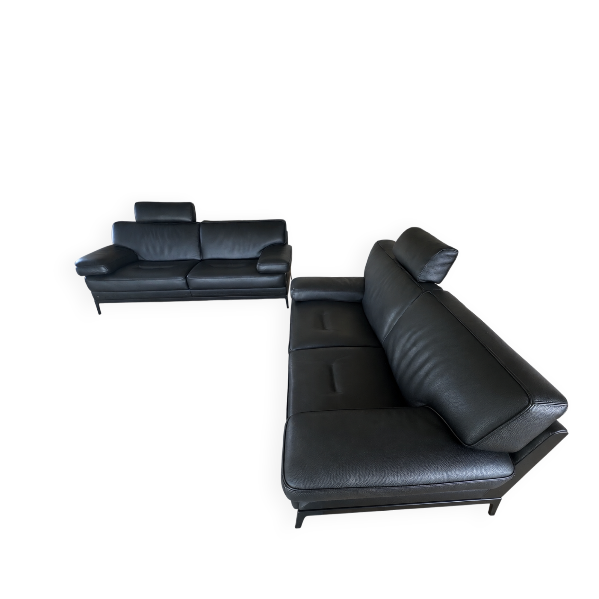Leather canapés Roche Bobois