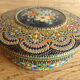 Old metal cookie box floral pattern 40s/50s