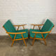 Paire de fauteuils boomerang par Ton 1960