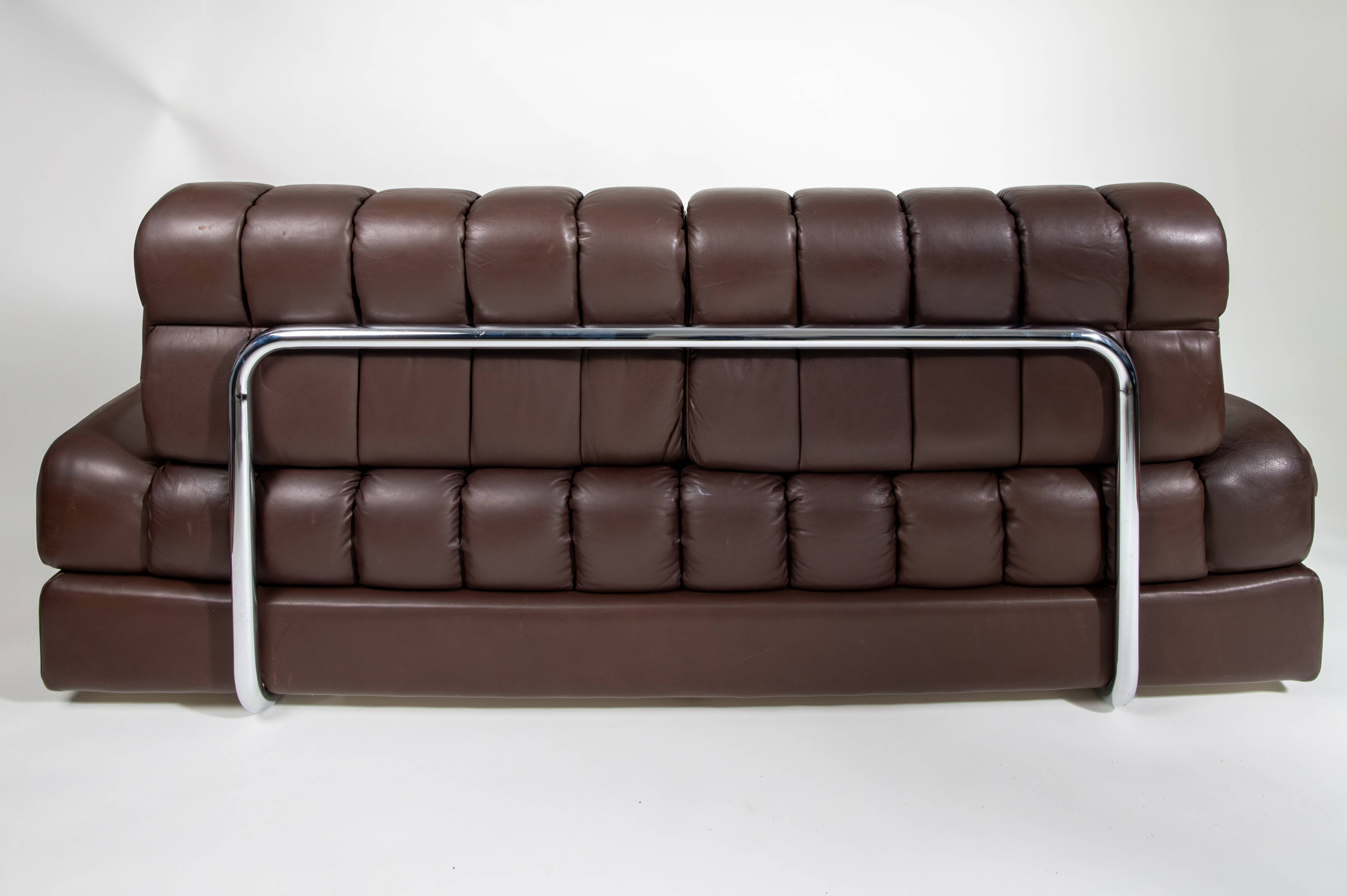 Vintage DS 85 Brown Leather Daybed by De Sede, 1980s