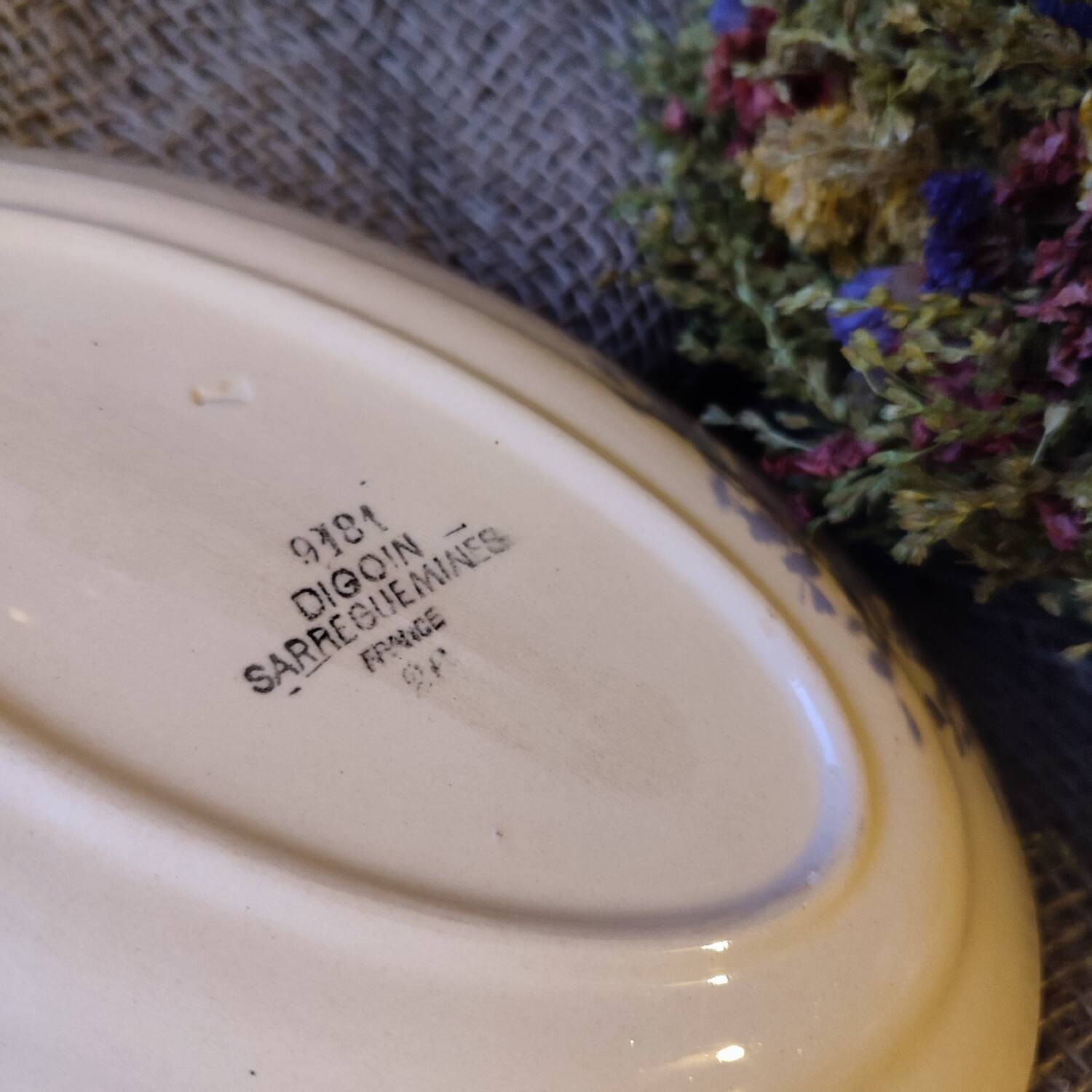 Duo de ravier Digoin Sarreguemines modèle 9181