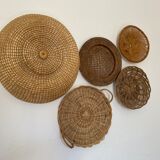 Wall composition of 5 wicker elements
