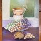 Painting: Still life with pitcher and grapes