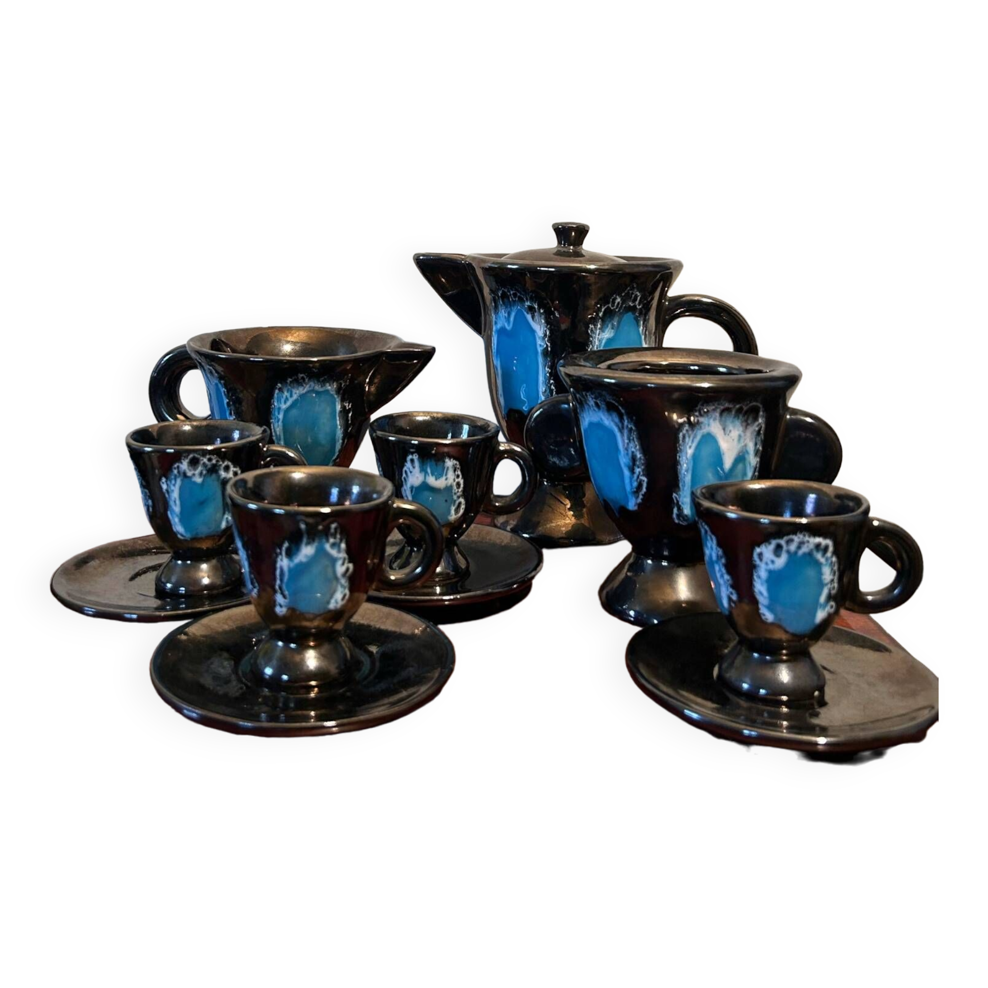 Vallauris ceramic tea service from the 1950s