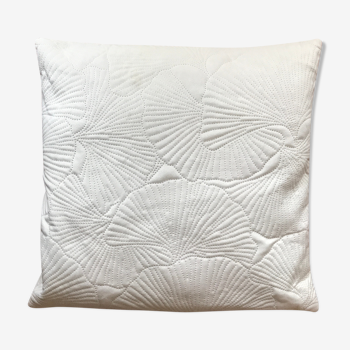 Coussin blanc Ginkgo
