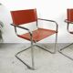 Vintage bauhaus leather and chrome chair