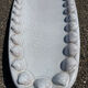 Large fish platter 70cm signed Pol Chambost vintage shell design.