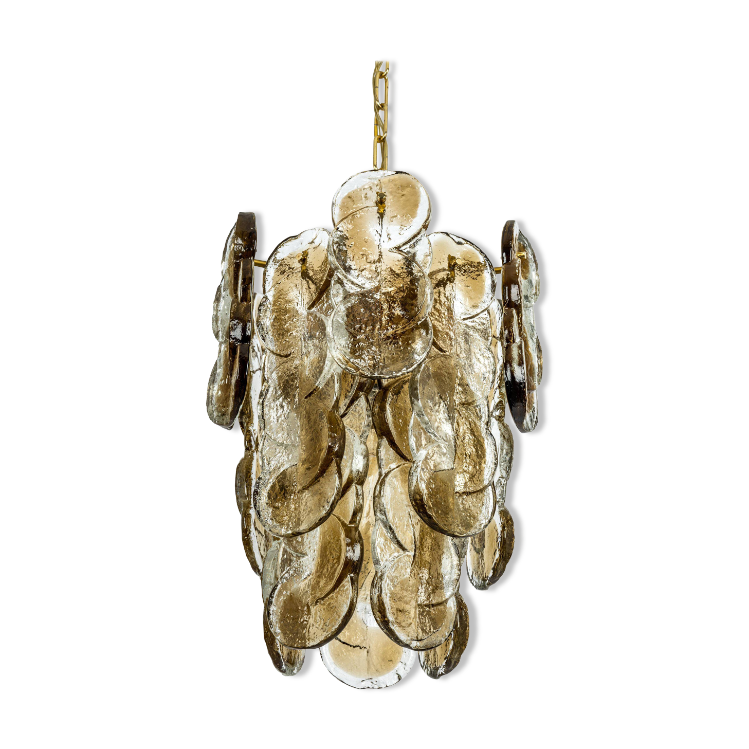 Smoked glass suspension by Murano, Kalmar, Austria, 1970s