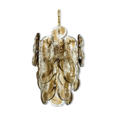 Suspension en verre fumé Murano par Kalmar, Autriche, années 1970