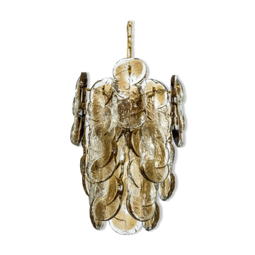 Smoked glass suspension by Murano, Kalmar, Austria, 1970s