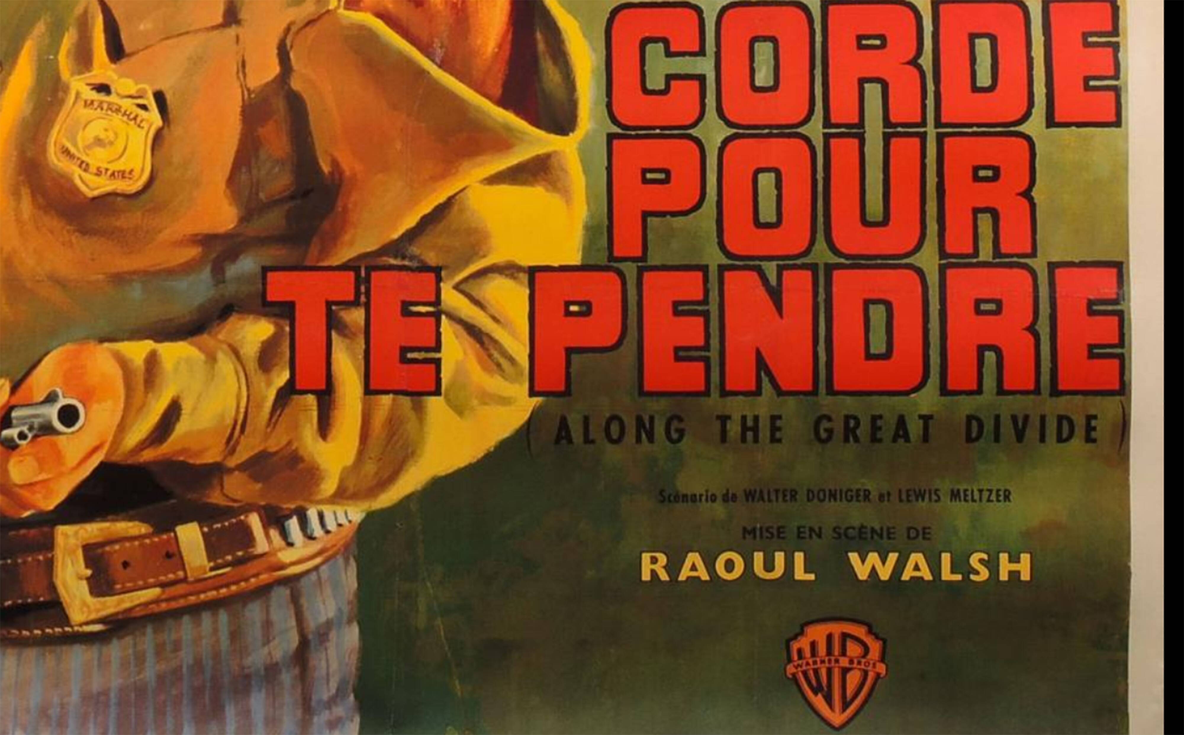 Une corde pour te pendre affiche cinéma originale entoilée 1950 Jean Mascii 162 X 124 cm
