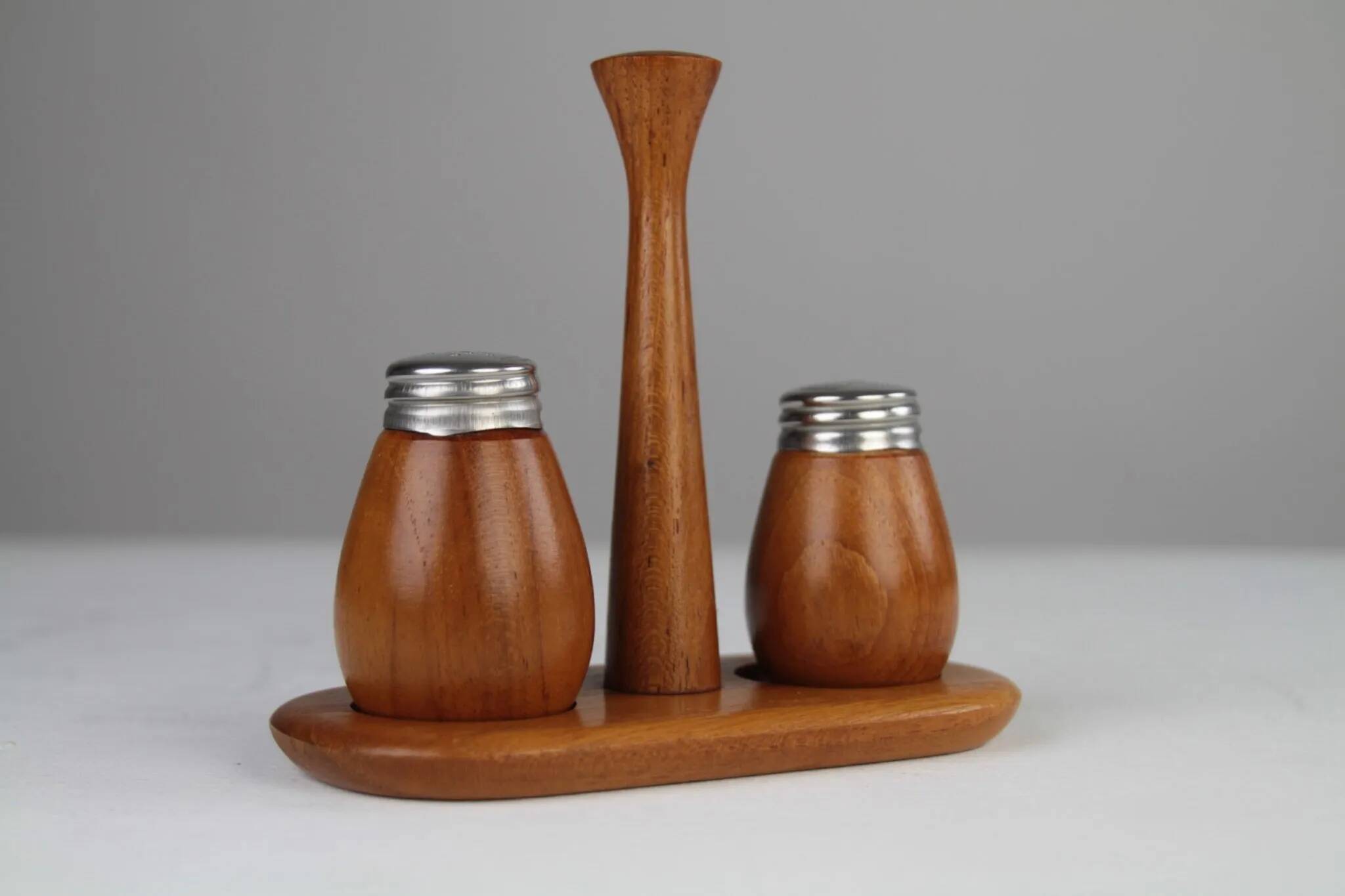 Teak Salt & Pepper Set by Karl Holmberg AB — Götene, Sweden, 1960s