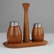 Teak Salt & Pepper Set by Karl Holmberg AB — Götene, Sweden, 1960s