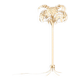 Hollywood Regency Cream White Palm Tree Floor Lamp  Attributed to Hans Kögl