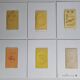 Set of 6 old photographs, oval and rectangular studio portraits from the 19th century