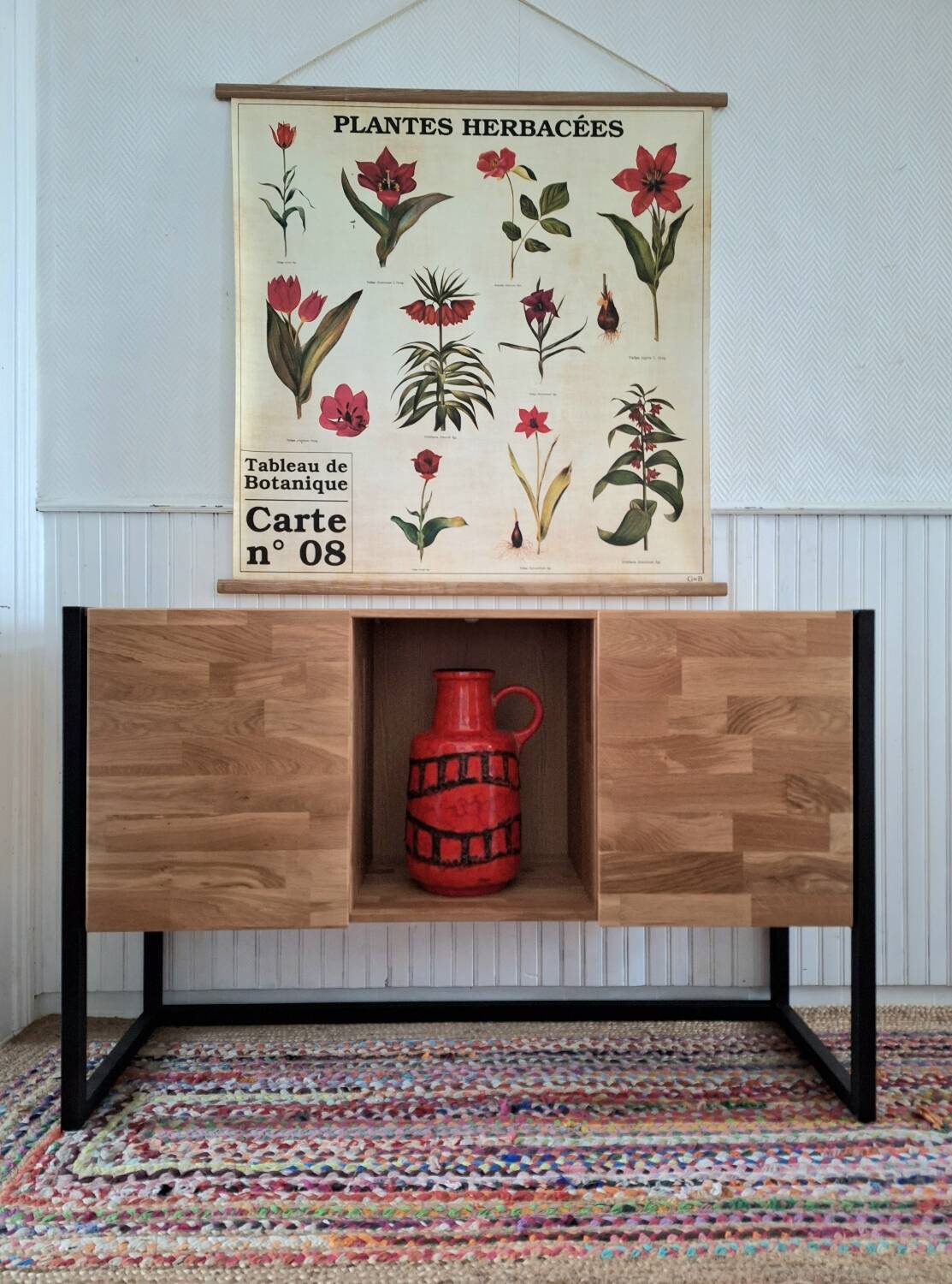 Hiba oak and industrial metal sideboard from La Redoute Interiors